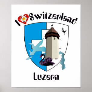 Poster Suíça, Suisse, Svizzera, Svizra, Switzerland
