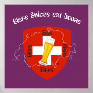Póster Suíça, Suisse, Svizzera, Svizra, Switzerland
