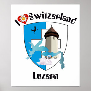 Poster Suíça, Suisse, Svizzera, Svizra, Switzerland