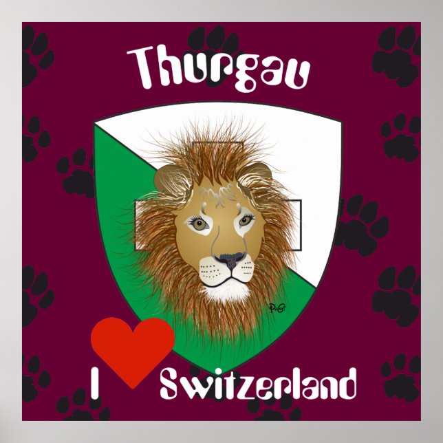 Poster Suiça Thurgau Schweiz (Frente)