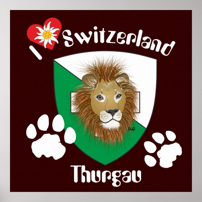 Póster Suiça Thurgau Schweiz (Frente)