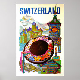 Póster Suiça Vintage