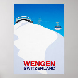 Póster Suiça Wengen Ski Resort