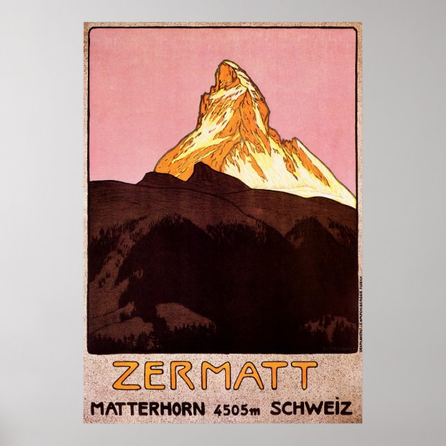 Póster Suiça Zermatt (Frente)