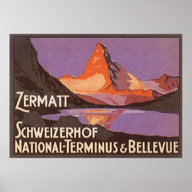 Póster Suiça Zermatt (Frente)