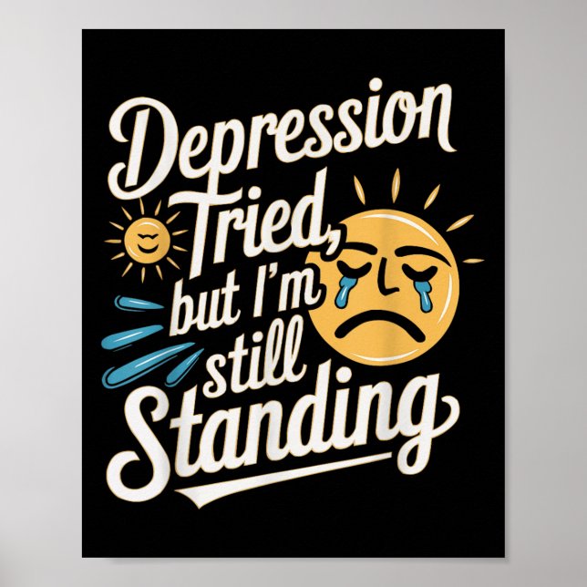 Poster Suicide Awareness Depression Anxiety Mental Health (Frente)