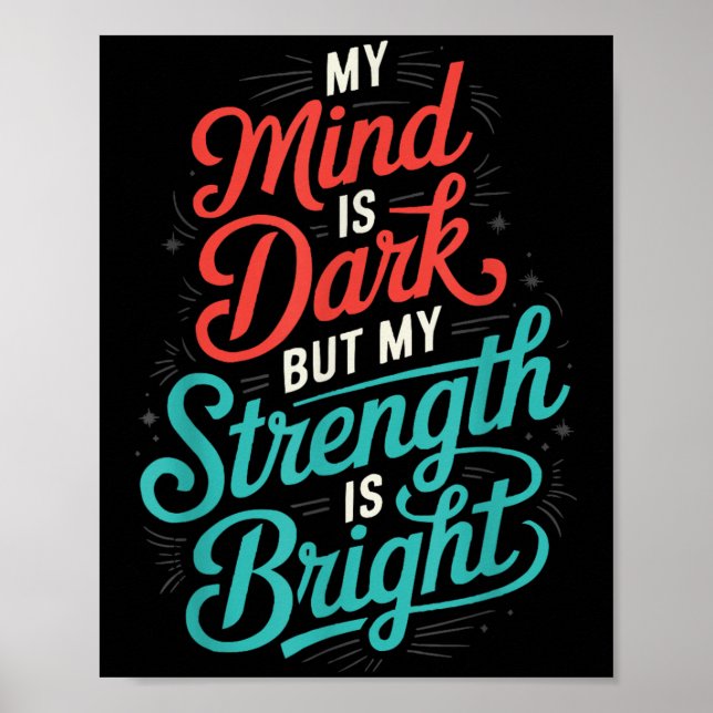 Poster Suicide Awareness Depression Anxiety Mental Health (Frente)