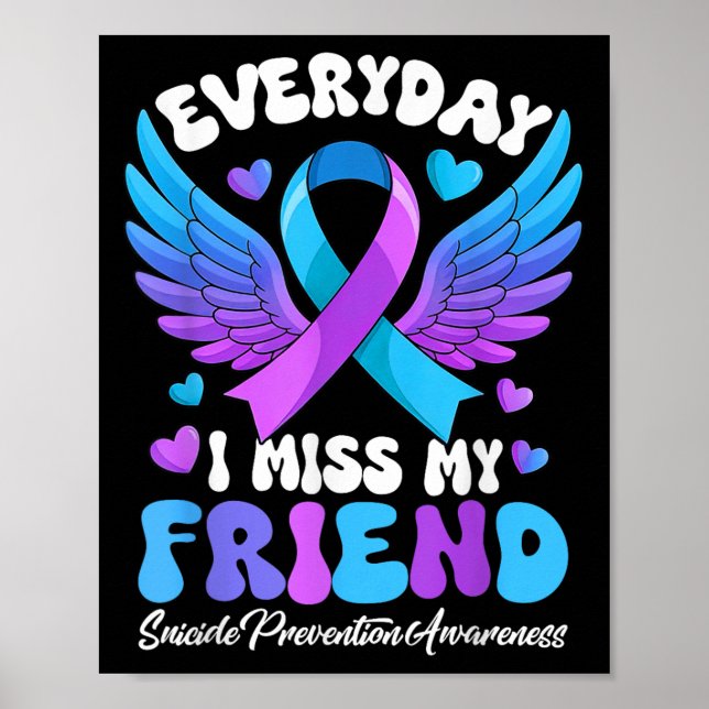 Poster Suicide Awareness Friend Suicide Prevention Awaren (Frente)