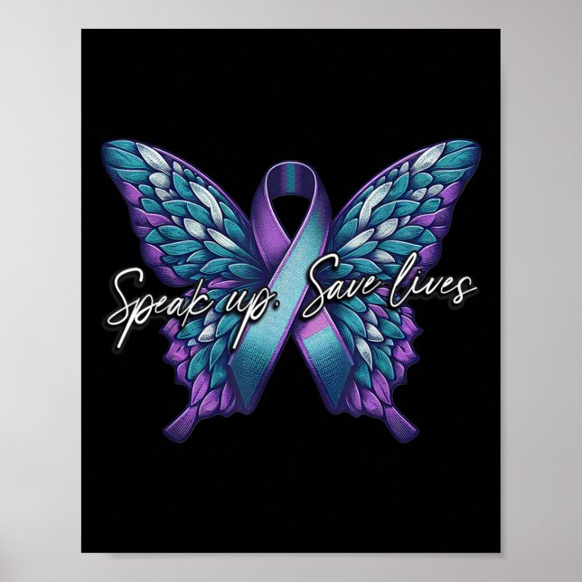 Poster Suicide Awareness Suicide Prevention Suprt Survivo (Frente)