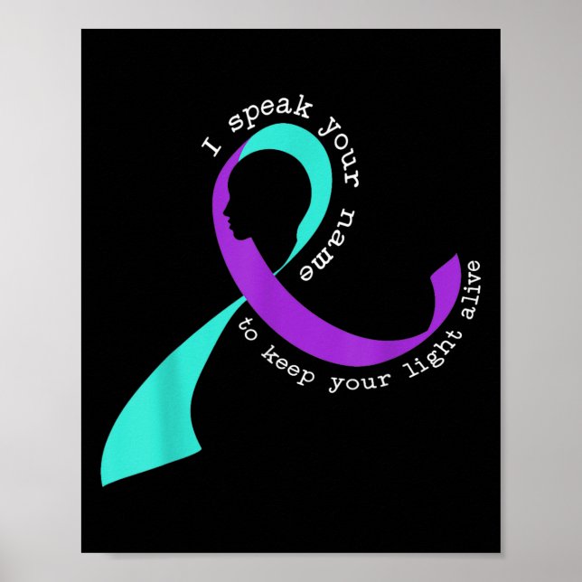 Poster Suicide Awareness Suicide Prevention Suprt Survivo (Frente)
