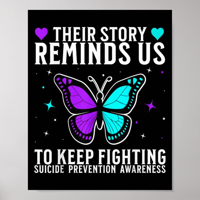 Poster Suicide Awareness Suprt Suicide Prevention Awarene (Frente)