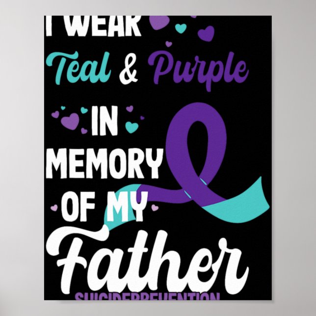 Poster Suicide Prevention Awareness In Memory Of Father  (Frente)