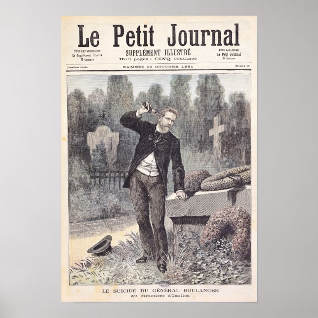 Póster Suicídio do General Georges Ernest (Frente)