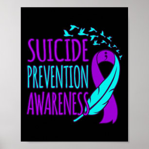 Poster Suicídio Prevenção e Sensibilização Feliz Suporte 