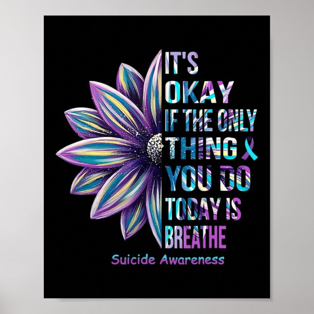 Poster Suicídio Prevenção e Sensibilização Mês Suporte Fa (Frente)