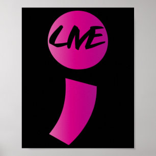 Poster Suicídio Semicolon ao Vivo Sensibilização Depressã