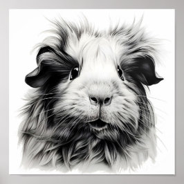 Poster Suíno Monocromático Guiné