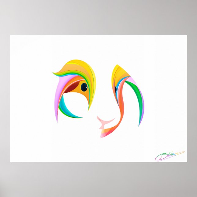 Poster Suínos guineis ou duas aves (Frente)