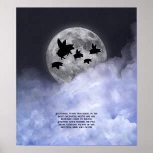 Poster Suínos voadores nocturnos