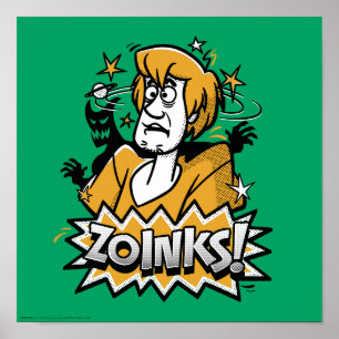 Poster Sujo "Zoinks"! Gráfico de Meio-Tom