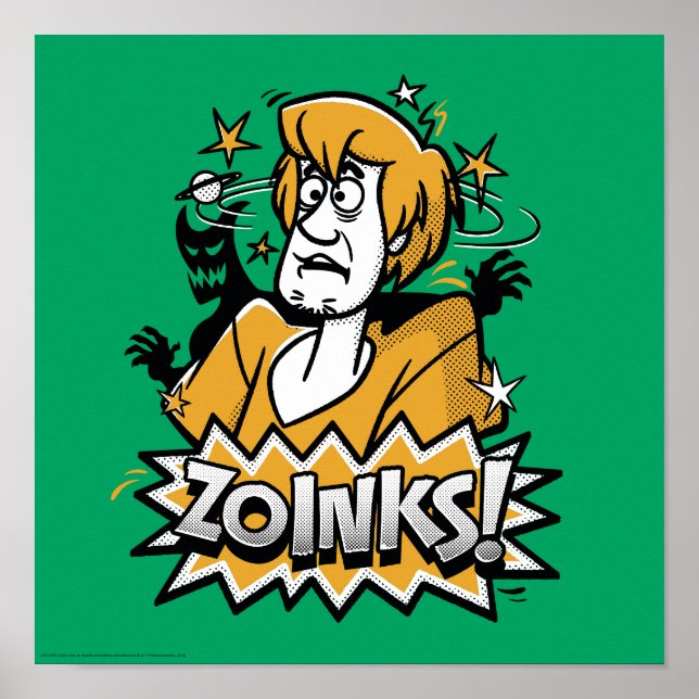 Poster Sujo "Zoinks"! Gráfico de Meio-Tom (Frente)