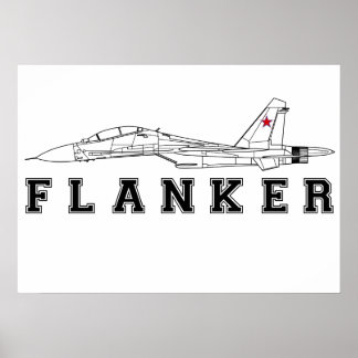 PÓSTER SUKHOI SU- 30 FLANKER RUSSA, LUTA CONTRA JET FORCE