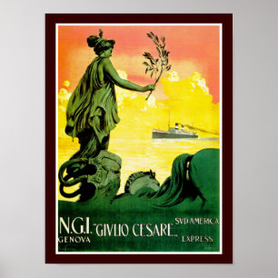 Poster Sul América do ~ de Giulio Cesare expressa
