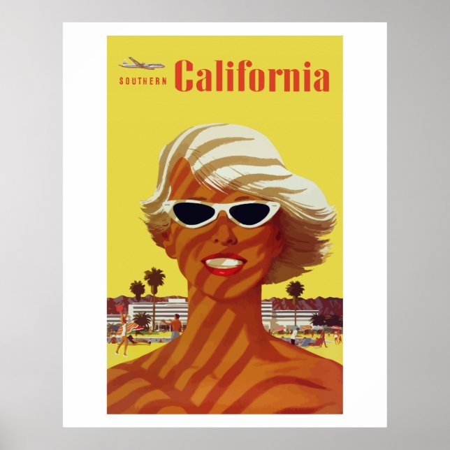 Poster Sul da Califórnia (Anúncios Vintage) (Frente)