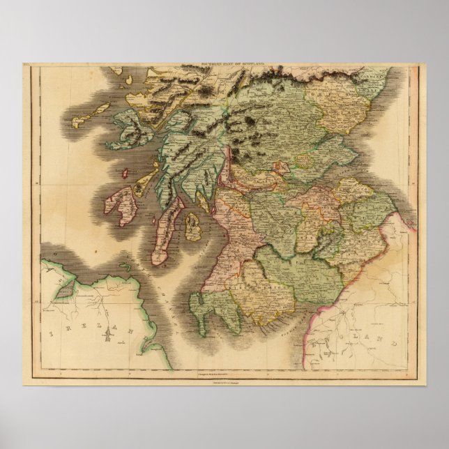 Póster Sul da Escócia (Frente)