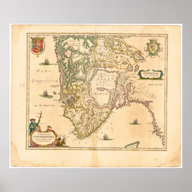 Póster Sul da Noruega (Frente)