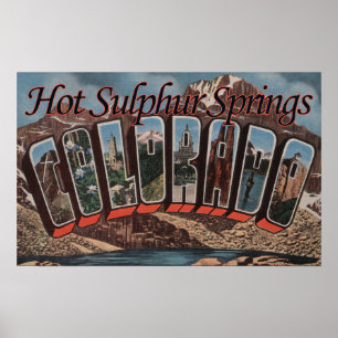 Póster Sulphur Springs quente, Colorado
