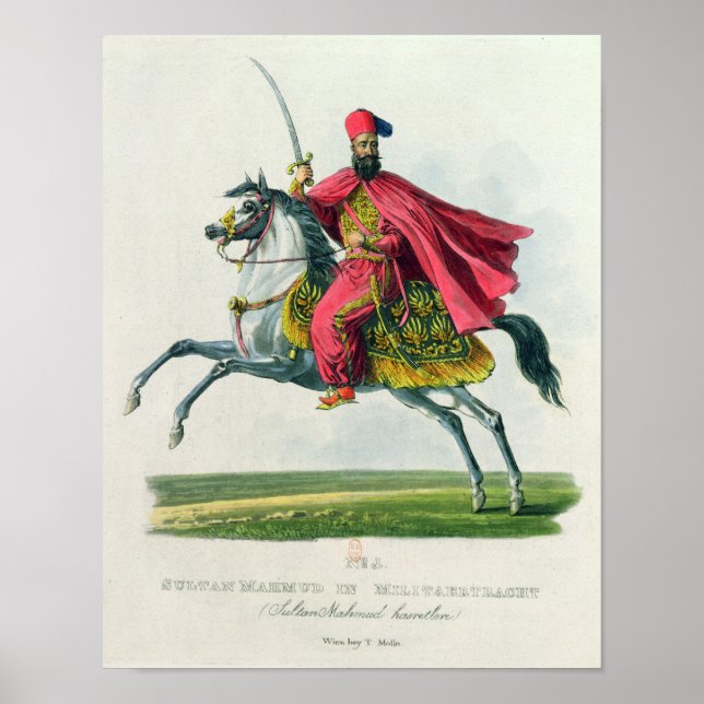 Póster Sultan Mahmud II 1829 (Frente)
