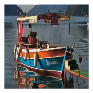 Póster Sultan Taxi Boat Marmaris Arte Náutica