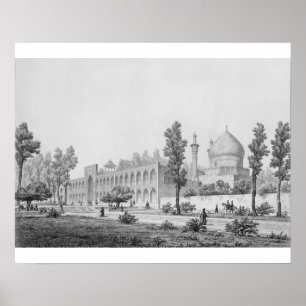 Poster sultão Hussein de Madrasa-yi Masjid-i Shah, em