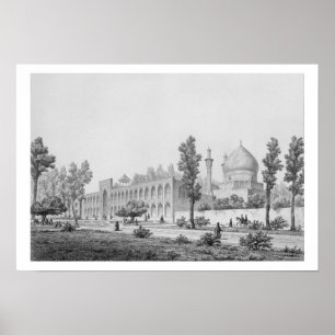 Póster sultão Hussein de Madrasa-yi Masjid-i Shah, em