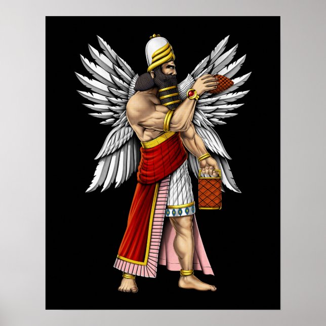 Poster Sumerian Deus Enki (Frente)