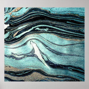 Poster Suminagashi, Arte Japonesa.