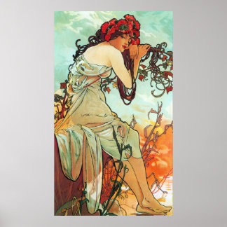 Poster Summer, As Estações, Mucha