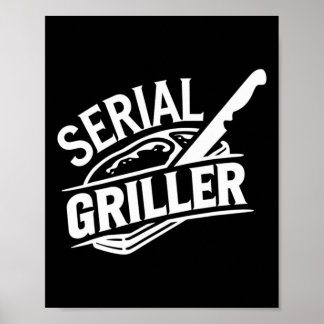 Poster Summer Bbq Party Ckyard Grilling Funny Steak Lover