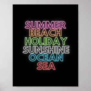 Poster Summer Beach Holiday Sunshine Ocean Sea Holiday Va