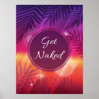 Póster Summer Beach Palm Fica Nua