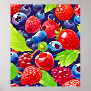 Poster Summer Berry Medley
