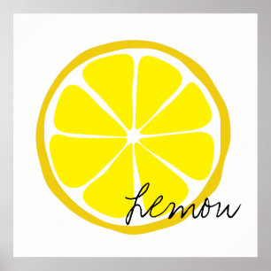 Póster Summer Citrus Lemon Wall Art