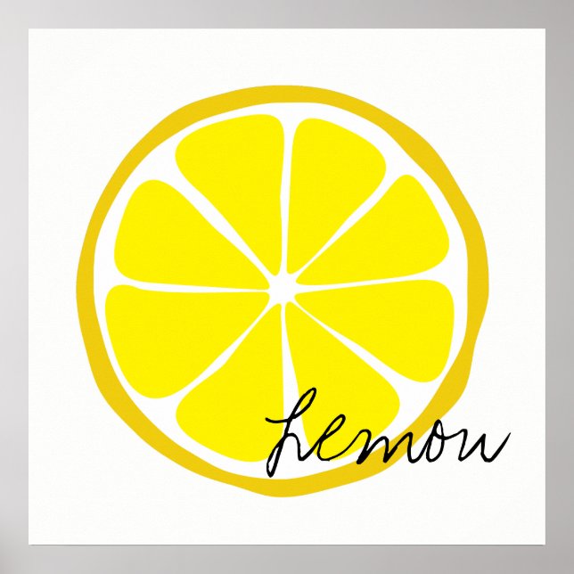 Póster Summer Citrus Lemon Wall Art (Frente)