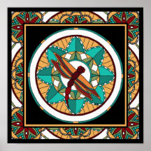 Summer Dragonfly Mandala-impressão