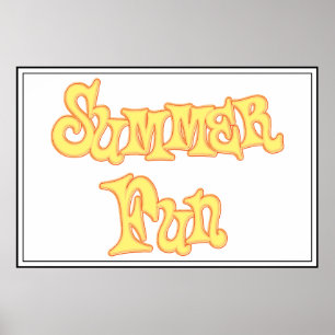 Póster Summer Fun Text Design