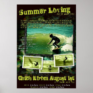 Póster Summer Loving (estilo Ilha de Peso)