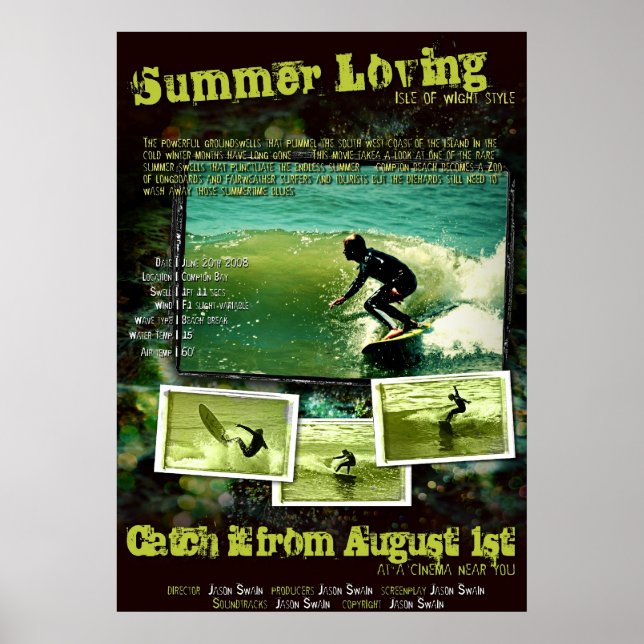 Póster Summer Loving (estilo Ilha de Peso) (Frente)