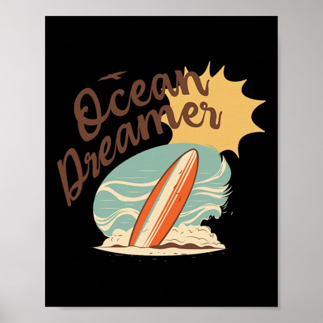 Poster Summer - Ocean Dreamer Surfing  (Frente)