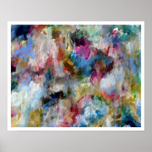 Poster Summer Storm Fine Art Abstrato Painting